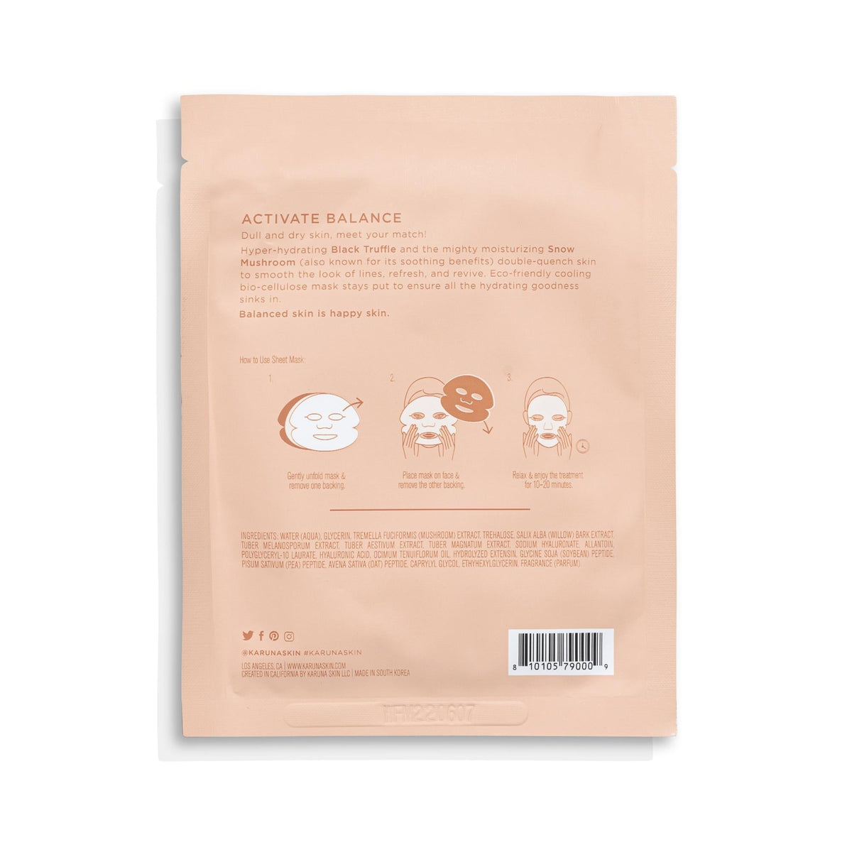 Karuna Quench Bio-Cellulose Sheet Mask, 1 ct