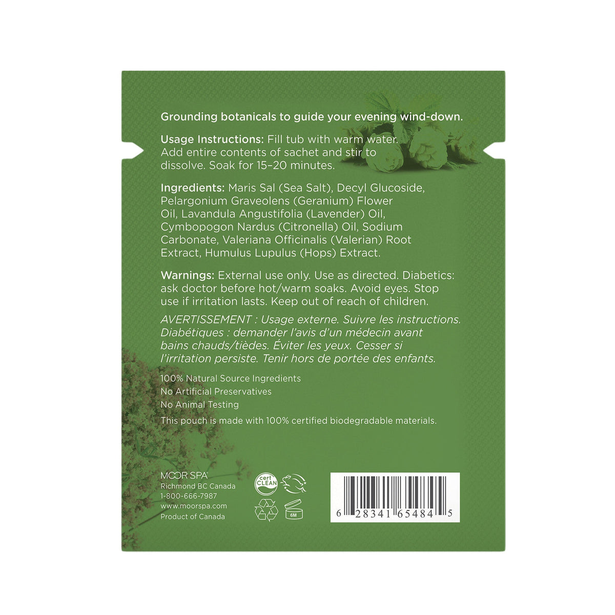 Kurhaus Mineral Bath Salt, Valerian & Hops