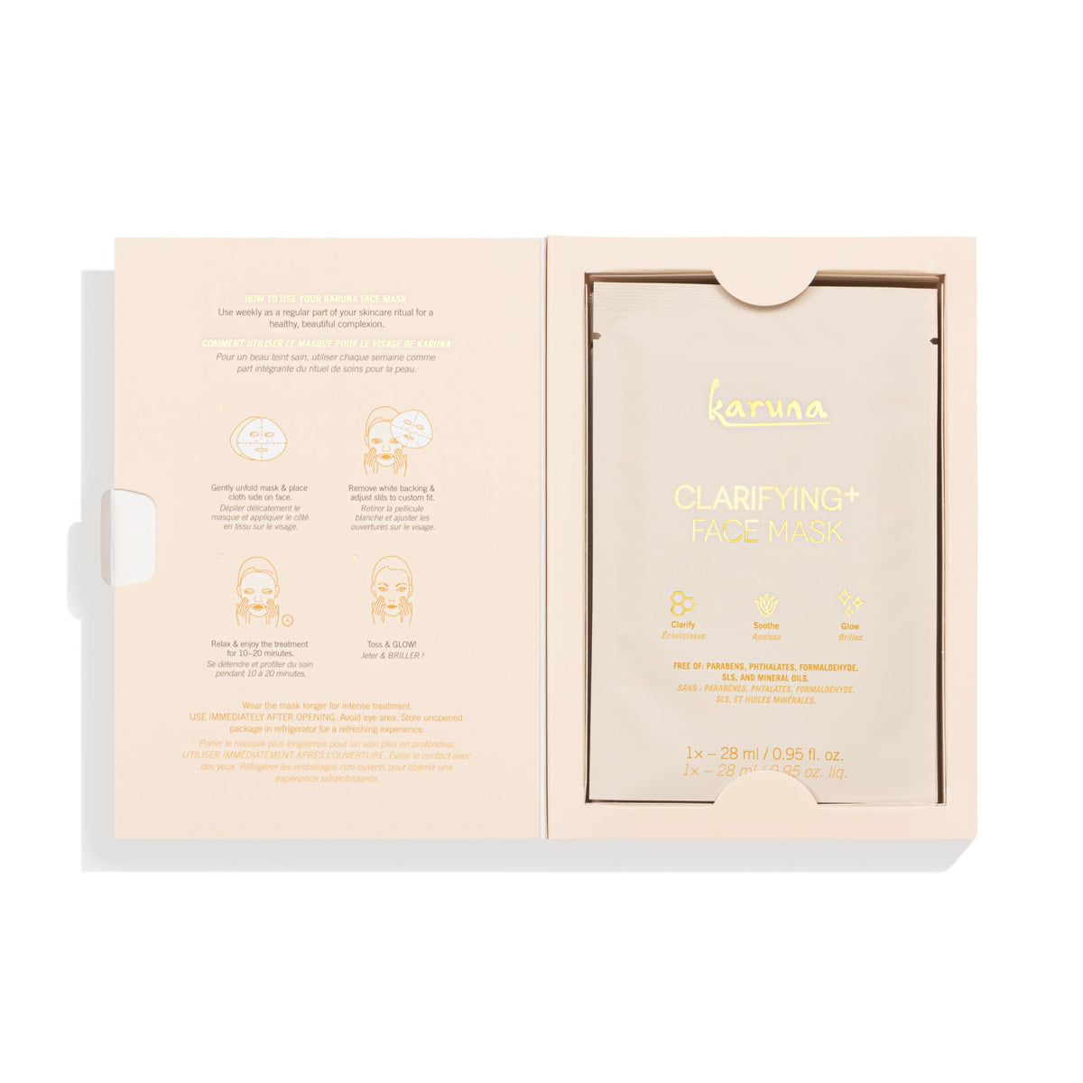 Karuna Clarifying+ Face Mask, 4 ct